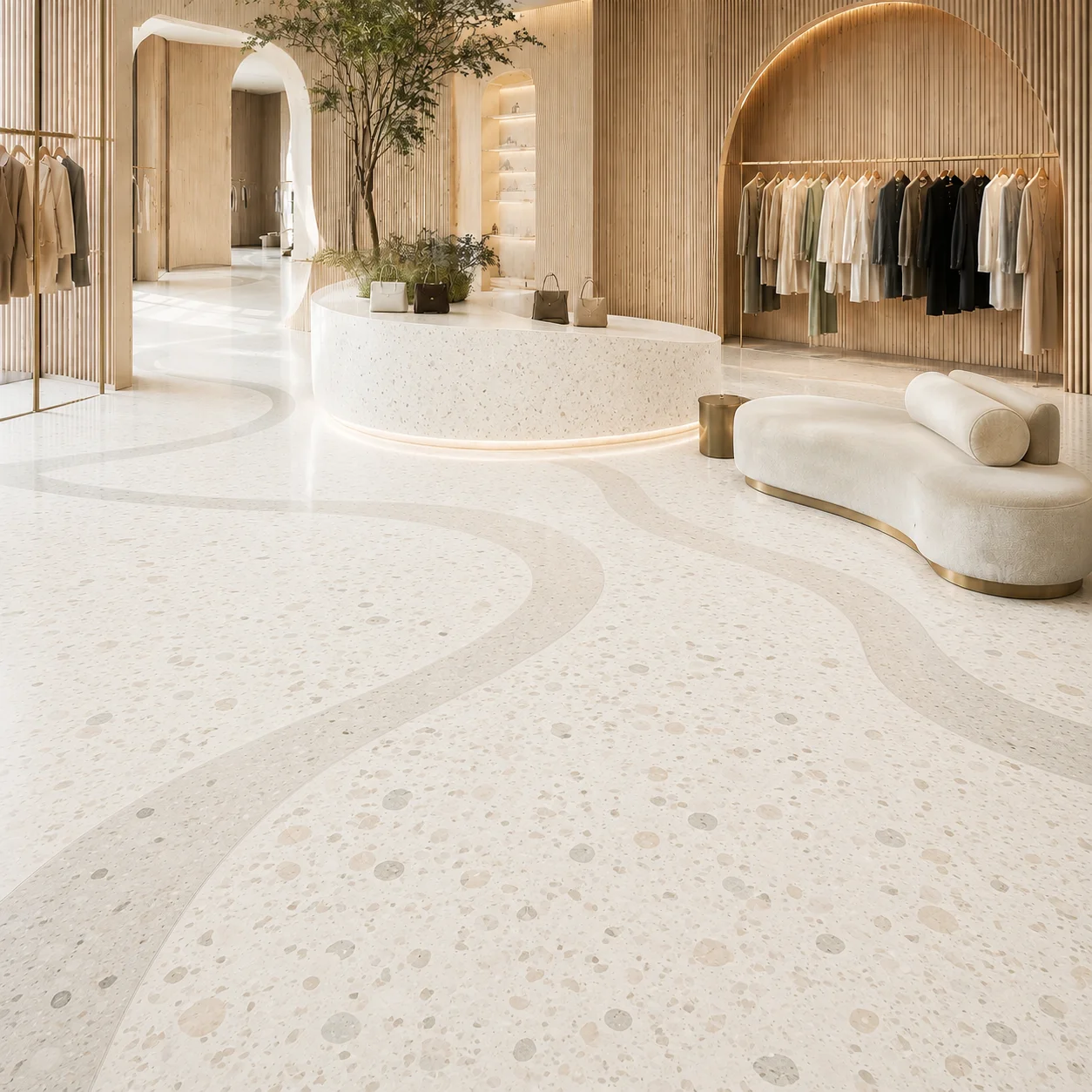 Liquid Terrazzo seamless poured decorative flooring finish