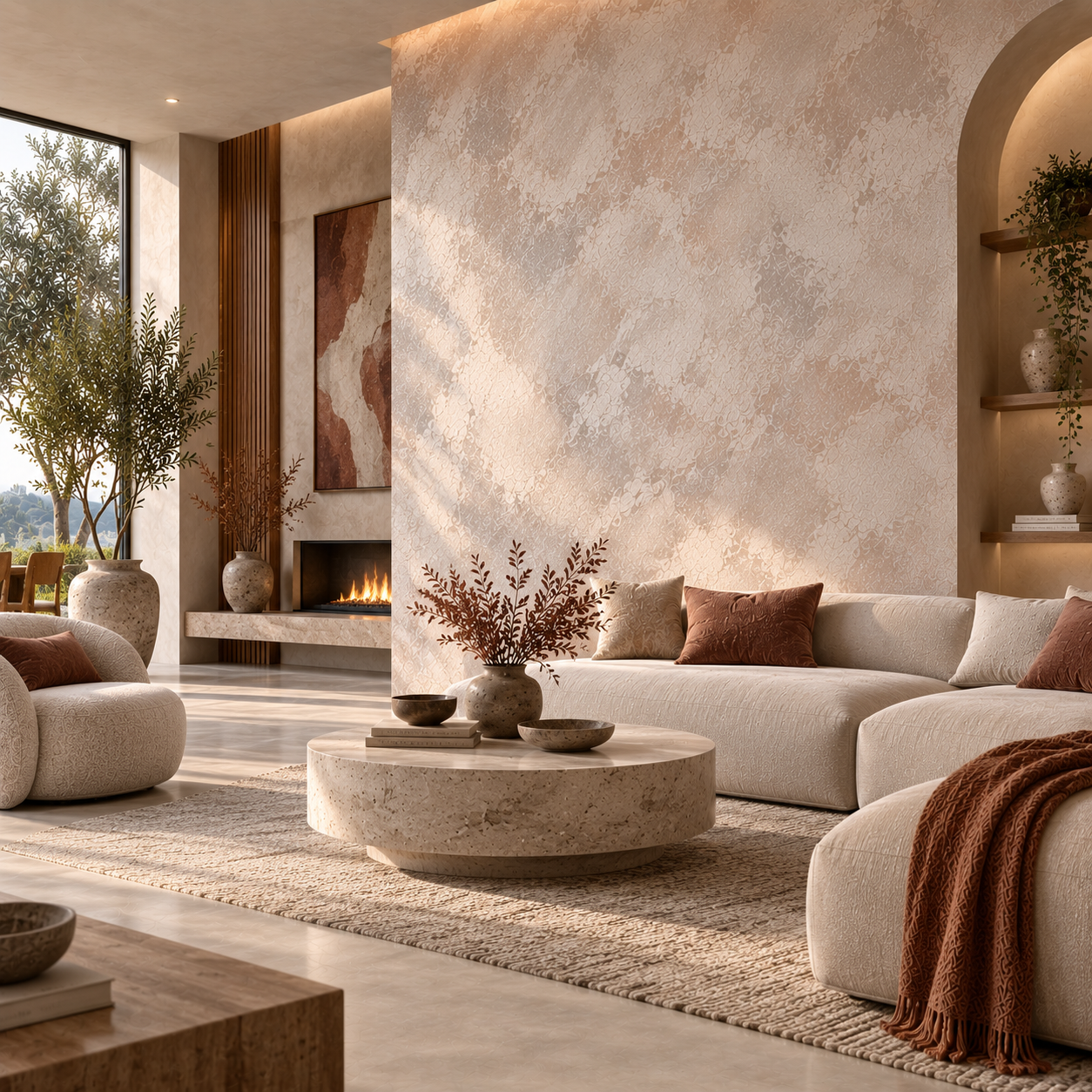 Limewash Living Room Walls - Arttex Global