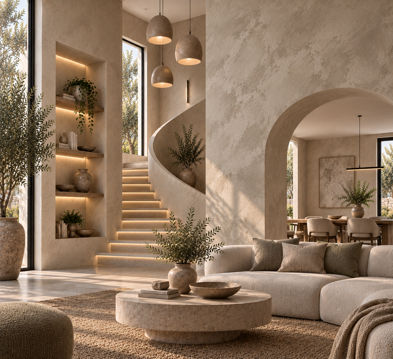 Natural Greige Limewash - Arttex Global